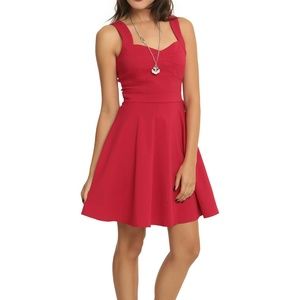 Sweetheart Red Swing Dress